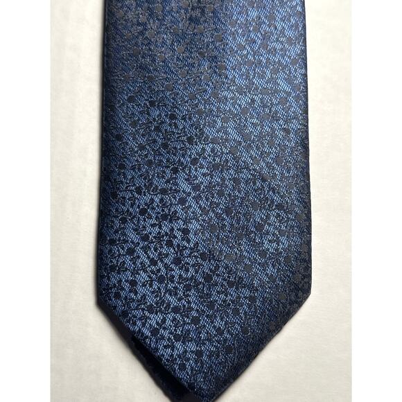 Platinum Designs Handmade Blue Black Floral Occasion Tie, NEW w/Tag - Picture 1 of 4